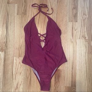 Shore Maroon One-Piece